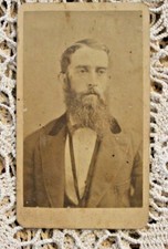 Antique Mid 1800's Photograph / Photo Man w Beard Saint Louis picture