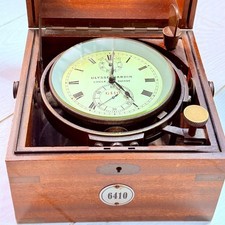 WWII Ulysse Nardin Naval Chronometer Deck Watch Swiss Made Battleship Navy RARE picture