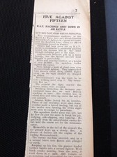 64-3 Ephemera Nov 1939 Falmouth Article Raf Dogfight Over Siegfried Line Report picture