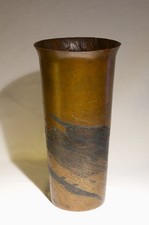 Rare Antique Copper Vase Jessie M Preston Art Nouveau 15 Inch 1904 picture