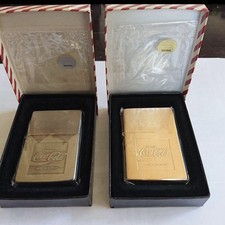 Zippo oil lighter zippo, not for sale, Coca-Cola, set of 2, unused picture