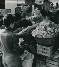 The vegetable fruit market photo photograph c. 1950 photographer Georges Bracher picture