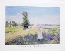 (PRL) 1987 CLAUDE MONET LA PROMENADE VINTAGE ORIGINAL POSTERS ART PRINT ART POSTER picture