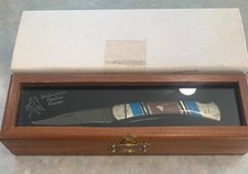 STUNNING YELLOWHORSE CUSTOM BUCK 110 DAM ELK KNIFE NEVER USED w/ DISPLAY BRT picture