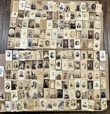 Huge Lot of Antique CDV Photos 1860s 1870s 1880s 1890s ——- 175 Total picture