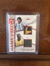 2025 Leaf In The Game Used Pele Diego Maradona 2s Red Patch /4 MH8 picture