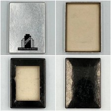 1936-37 Zippo Square Model Lighter Metaliq Diagonal Line Unused Original picture