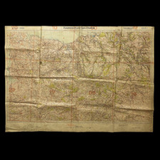 WWII Pte. J. Goodall 1st South Lancashires Captured German D-Day 4 Beachhead Map picture