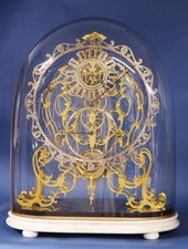 c.1870 English Arabesque Frame Skeleton Regulator Clock by Evans. picture