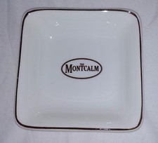 RARE BONE CHINA THE MONTCALM LONDON Advertisement ASHTRAY Wedgwood England 4034 picture