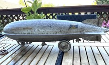 Antique 1931 Steelcraft Good Year Zeppelin 31” Pressed Steel Pull Toy picture