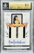 Kim Kardashian 2011 Leaf Pop Century Dressing Room Patch Auto 24/24 BGS 9.5 picture