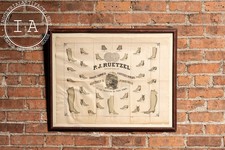 Late 19th Century P. J. Ruetzel Boot Manufacturer Illustrated Trade Broadside picture