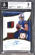 2018 IMMACULATE COLLECTION PLAYERS COLLECTION MATERIALS AUTOS JOSH ALLEN BGS 9 picture