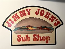 Vintage 1983 ORIGINAL Jimmy Johns Hand Painted Sign Photo Matched Charleston IL picture