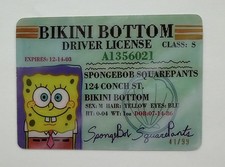2025 Topps Chrome SpongeBob SquarePants Bikini Bottom Driver License SW-1 41/99 picture