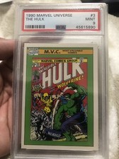 1990 MARVEL UNIVERSE INCREDIBLE HULK ERROR PSA 9 POP 1 RARE 1/1 WOLVERINE 181 picture
