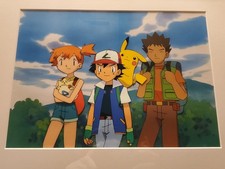 Pokemon - Ash, Pikachu, Misty, Brock - Production Anime Cel and Gengas picture