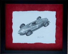 Ferrari 156 “Sharknose” Original Pencil Drawing, Danny Day – Signed by Phil Hill picture