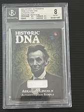 2022 Historic Autograph Prime DNA HAIR Abraham Lincoln 137/145 BGS 8 picture