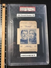 1947 Turf Cigarettes Ronald Reagan PSA 7 POP 1 Highest - Film Stars Panel - Tab picture