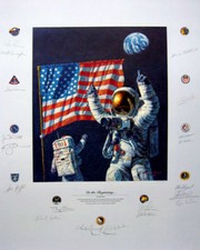 Alan Bean IN THE BEGINNING, 21 Astronaut HAND Signatures ARTIST PROOF AP#133/150 picture