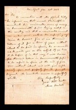 1824 Frankfort Ky - FANTASTIC ALS Amos Kendall - re Money signed letter head picture