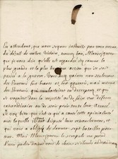 Rare and precious letter from Jean RACINE to Marshal of Luxembourg. 1693 picture
