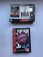 Super Nintendo SNES & Sega Genesis carts lot 2 NBA Showdown/NBA Jam with box picture