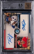 2015 BOWMAN CHROME SUPERFRACTOR #BDABT KRIS BRYANT/ MIKE TROUT BGS 8.5 picture