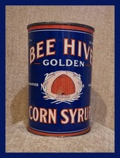 BEE HIVE COFFEE WALNUT FUDGE FULL TIN EXTRAODINARY CONDITION RAREST CAN HQ 2 LBS picture