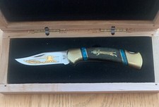 STUNNING BUCK DAVID YELLOWHORSE 112 KACHINA KNIFE NEVER USED IN BOX   N27 picture