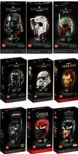 Lego Helmet Set of (9) NEW SEALED Star Wars Batman Venom Darth Vader Boba Fett picture