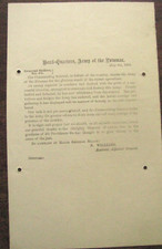 CIVIL WAR BATTLE OF GETTYSBURG ARMY THE POTOMAC JULY 4 1863 VICTORY ORDER picture