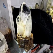 17lb Large Natural clear white crystal obelisk Crystal energy column Reiki heali picture