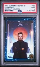 2024 CARDSMITHS CURRENCY SER 3 RAINBOW FOIL #39 ELON MUSK PSA 9 picture