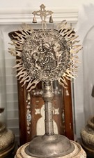 19thC Spanish Colonial 900 Silver Processional Staff Head Cofradia Finial picture