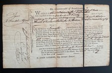 Benjamin Franklin Signed 1786 Pennsylvania Land Warrant – Lancaster County picture