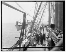 Photo:U.S.S. Hartford 1900s Gun Drill Starboard Deck Crew Aft View picture