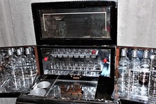 1937 PHILCO Original RADIO BAR Complete w/ 40 pcs ORIGINAL GLASSWARE  So. Maine picture