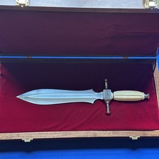 Vintage S.H. White Vintage Custom Knife~ Fluted Handle~ In Presentation Box picture