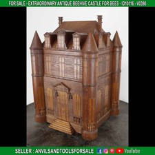 EXTRAORDINARY ANTIQUE BEEHIVE CASTLE FOR BEES beekeeper old tool ID10116 picture