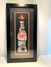 RARE Official 2010 Vancouver Olympic Coca Cola 18 Pins Bottle Set Framed in Box picture