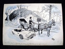 Aston Martin DB London Evening Standard JAK Original Art New York Central Park picture