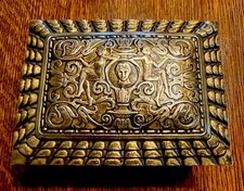 Antique Tiffany Studios Spanish Pattern Deep Cigarette/CigarBox #1891, Rarity #4 picture