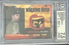 2011 AMC The Walking Dead Andrew Lincoln /18 Wardrobe Worn Redemption RELIC BGS picture