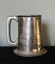 WWII Australian Pte. Edward Stanton POW of Changi Prison Camp 1942 Pewter Mug picture