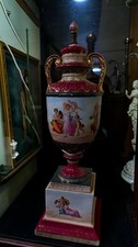 Exquisite 19th Century French Porcelain Monumental Covered Urn – Hand Painted picture