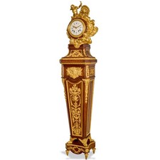 Antique French Louis XVI Gilt Bronze & Mahogany Longcase Clock Haentges Frères picture