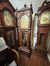 Antique Monumental Elliot 9 Tube Grandfather Clock With Rare Chime Rods picture